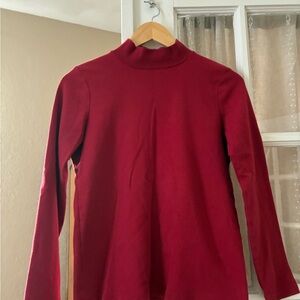 100% Cotton St. John's Bay Rich Red Long Sleeve Top